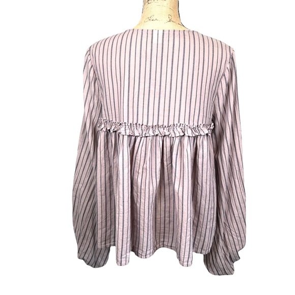 Wild Pearl Poet Sleeve Boho Top Small NWT - Picture 3 of 10